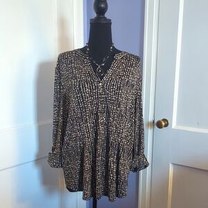 Cocomo Elegant Black and Cream Blouse